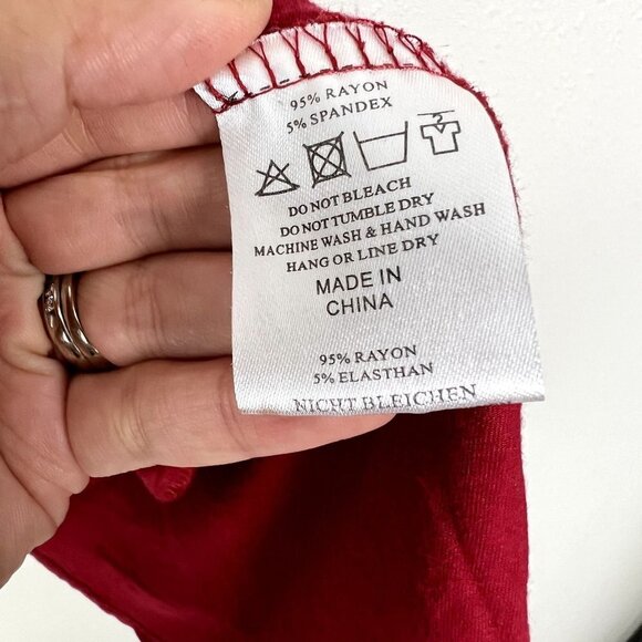 Zennilo Red Short Sleeve Jersey Swing Dress with Pockets Womens Small - Picture 5 of 9